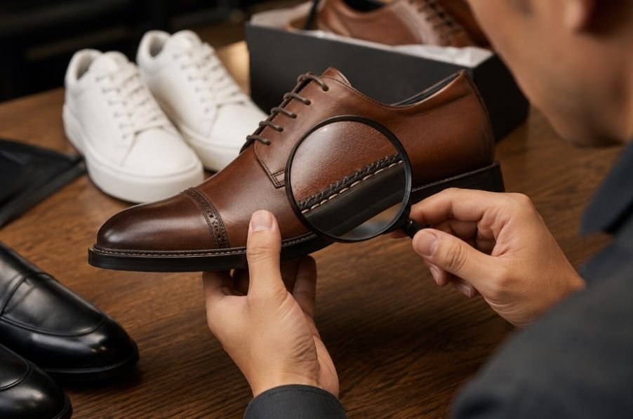 Check Stitching and Footwear Construction Quality