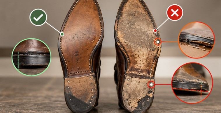Compare Heel Wear on Both Shoes