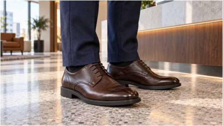 Comfortable Leather Dress Shoes for Wide Feet Standing All Day