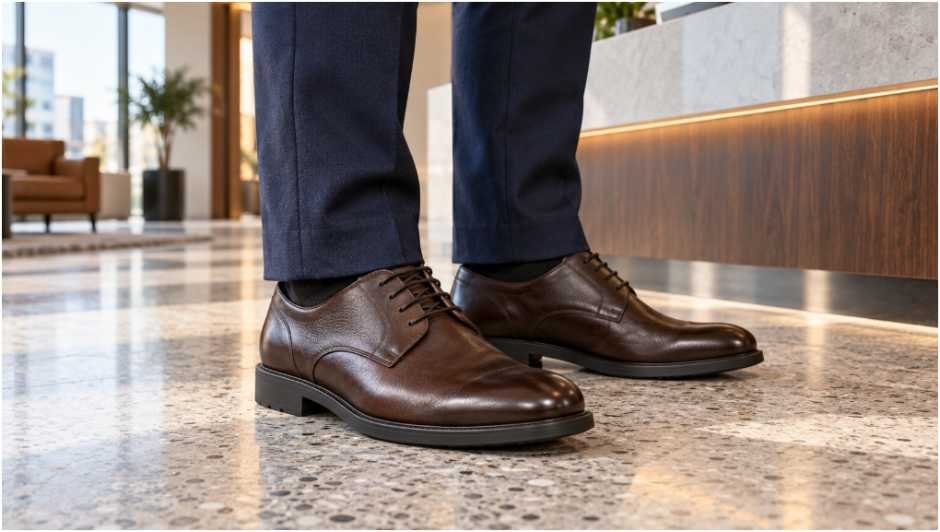 Comfortable Leather Dress Shoes for Wide Feet Standing All Day